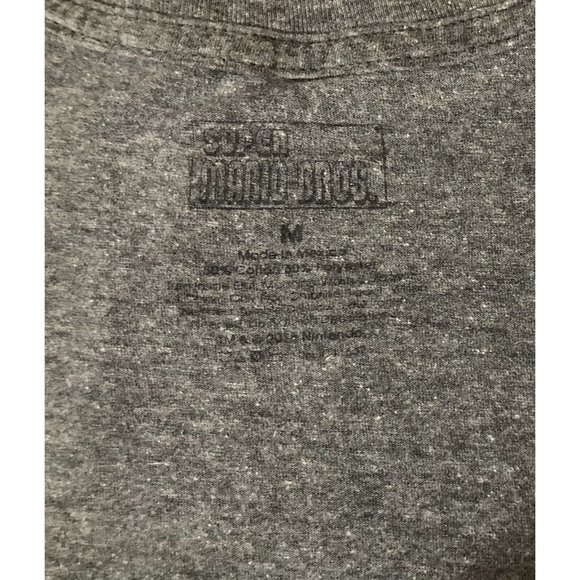 Retro Super Mario Bros Shirt Adult M Gray Graphic Distressed Tagless Mushroom - Picture 4 of 5